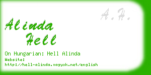 alinda hell business card